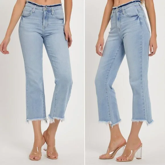 RISEN Crop Flare Jeans - Size 9/29 - Picture 4 of 13